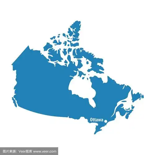 空白类似的加拿大地图孤立在白色backgro