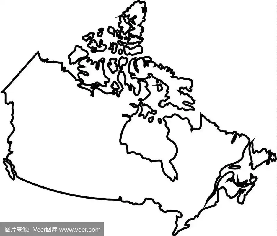 孤立的加拿大地图