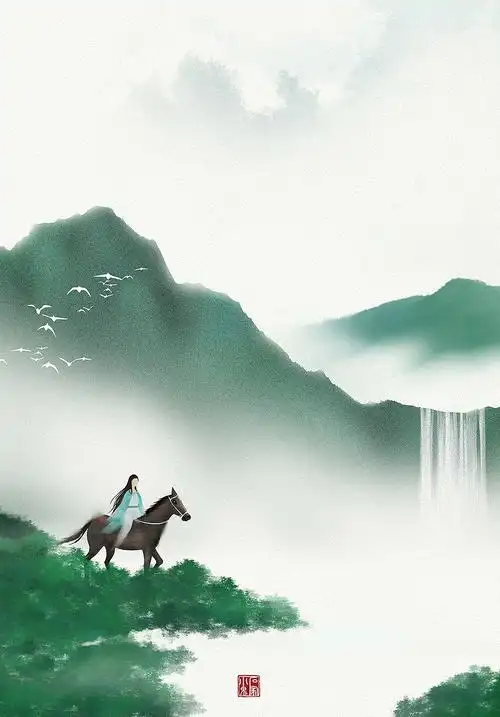 举报4分享原创作品插画创作习作山水画青山古风中国风石家小鬼花纹