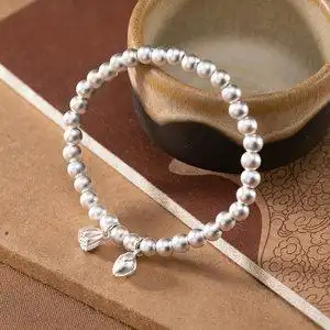 纯银的手链个性图片