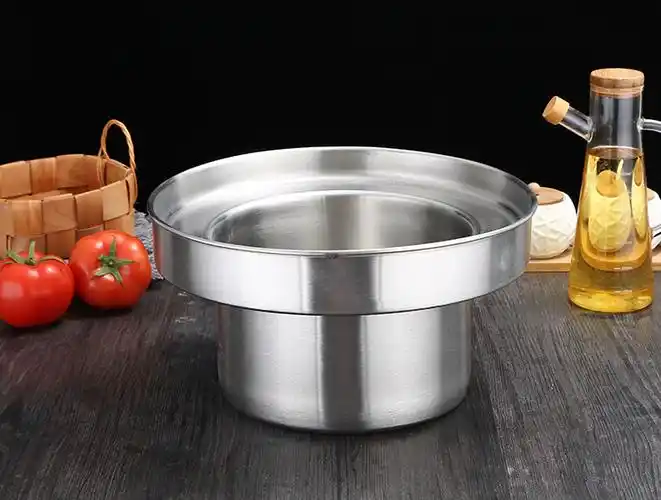 不锈钢面铮水铮蒸铮汤粉炉商用煮面锅宽边汤煲汤桶煮粥锅 外径33cm*