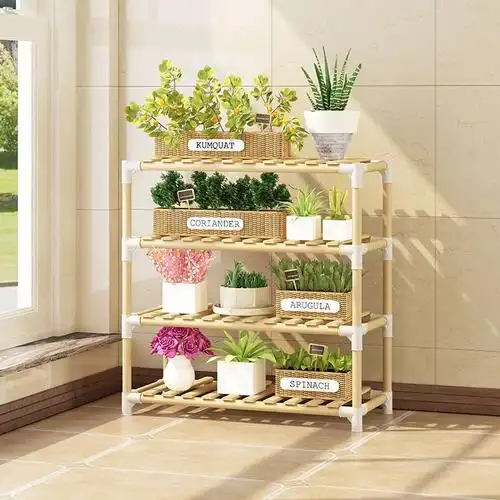 简易花架多层阳台盆景客厅室内置物架盆栽植物实木绿萝多肉花架子