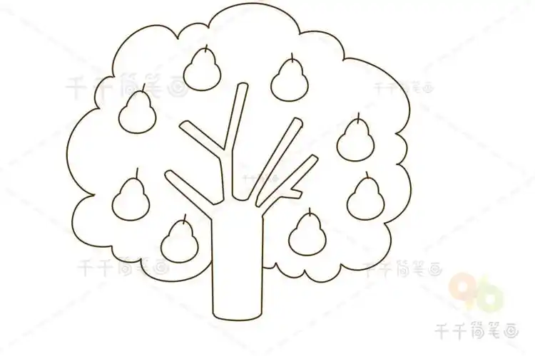 梨树简笔画,树木简笔画的几种常见画法,树简笔画大全,幼儿画树的简笔