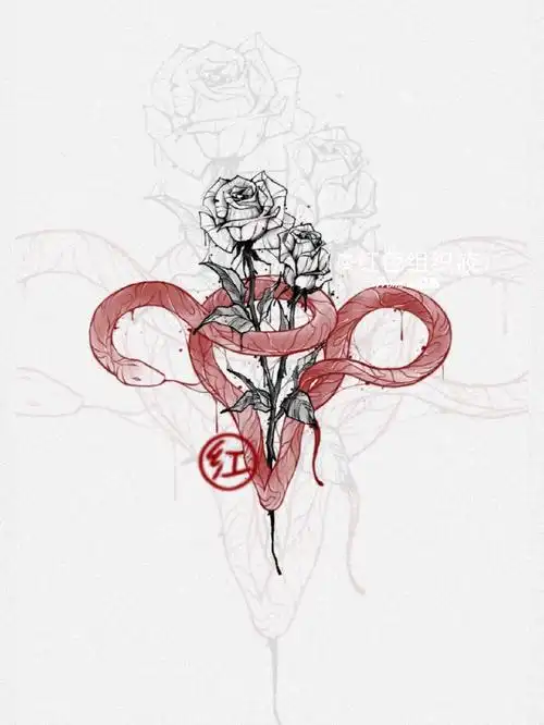 92拿图92二传二改"子宫" "玫瑰"灵感来源于p2游行标牌可约#纹身