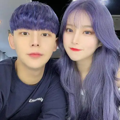 "情侣发色" 拉着你的手,和你一起老去