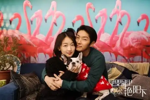 李准基,周冬雨与萌宠"全家福"