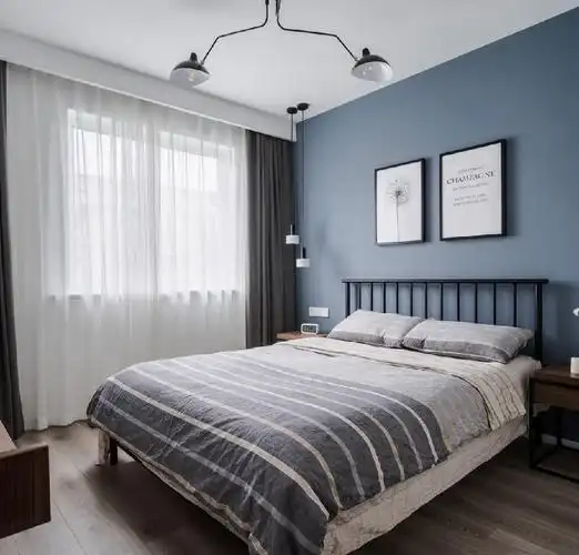 灰蓝北欧风_华业峰尚设计案例_土巴兔武汉装修网