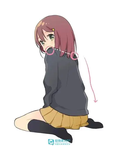 女生坐姿怎么画?可爱的萝莉坐画法教程!