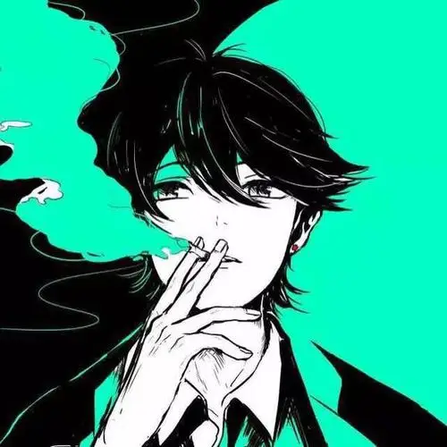 谁有好看的抽烟的动漫男生头像哇?比如说这个