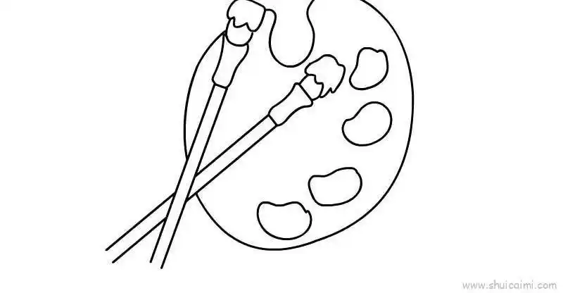 调色盘儿童画怎么画调色盘简笔画图片