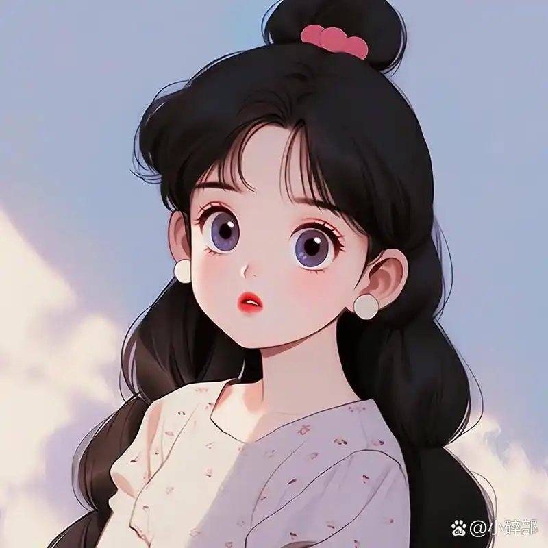 可爱女生头像:丸子头小仙女