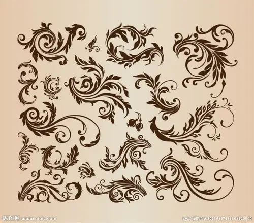 欧式复古花纹设计图__花边花纹_底纹边框_设计图库_昵图网nipic.com