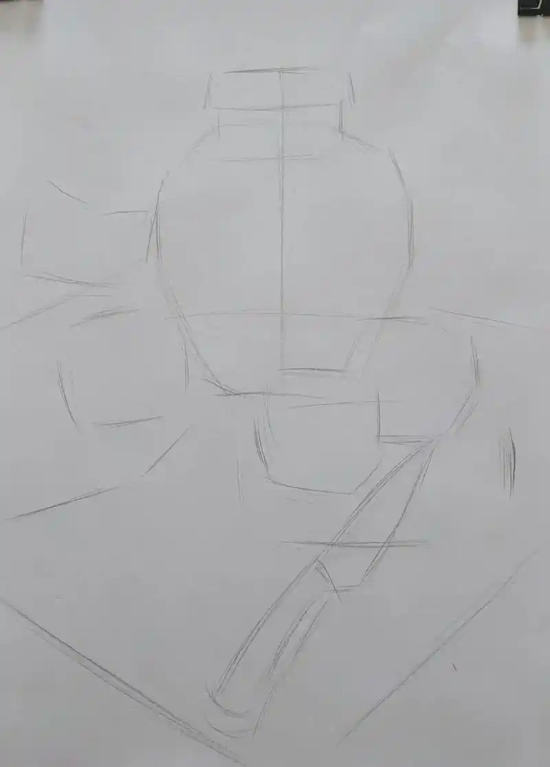 素描静物组合#画画 #绘画过程 #想画就画 #绘画教程 #一 - 抖音