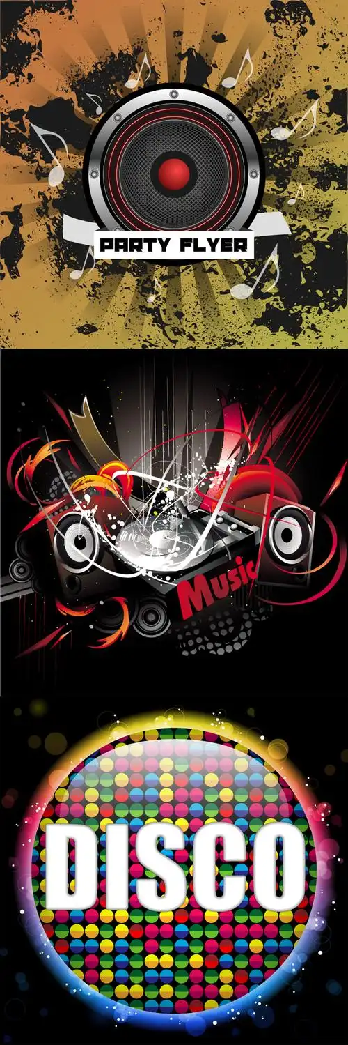 炫酷音乐背景矢量素材(eps,矢量图)