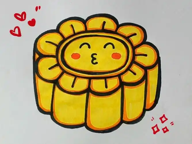 月饼简笔画