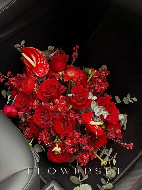 红色系桌花