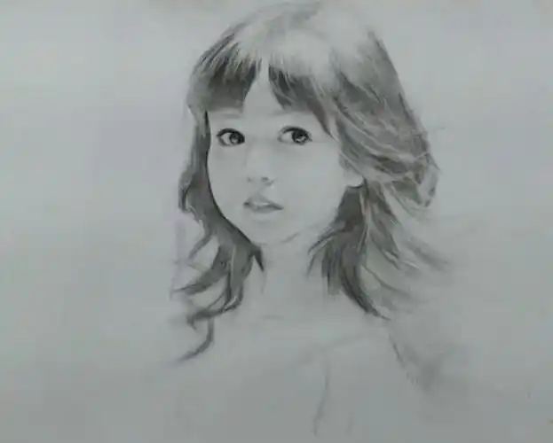 素描人像|可爱滴小女孩