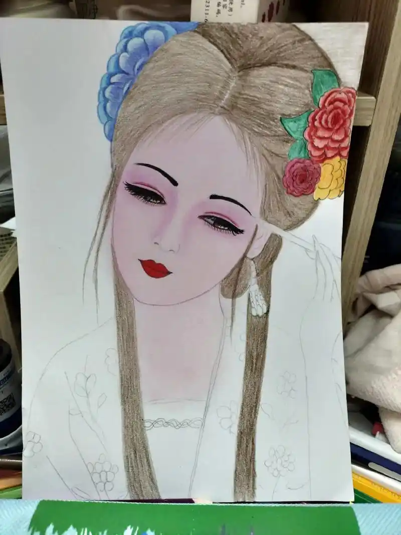 自学画画打卡 #古风人物绘画. - 抖音