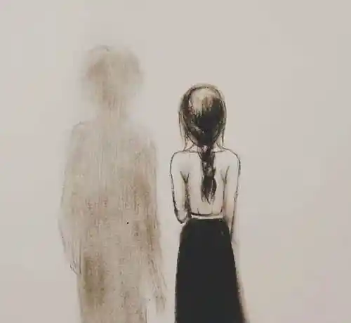 水粉画女孩背影画水粉画女孩背影画伤感