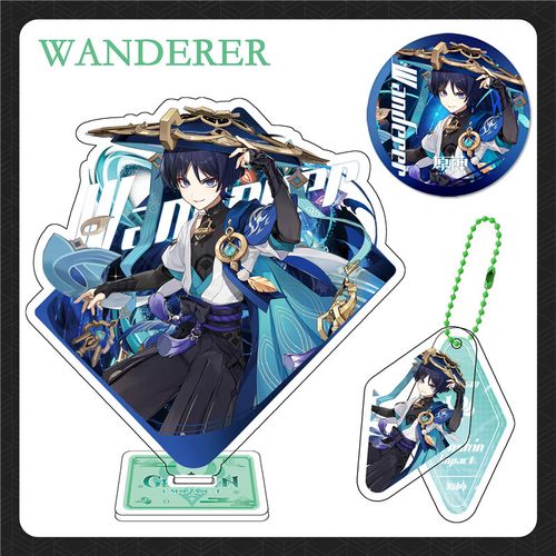 角色立绘林尼琳妮特小草神周边大立牌钥匙扣徽章挂件 礼盒套装-散兵