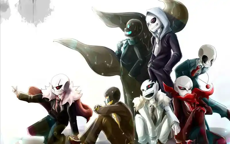 【板绘】undertale传说之下 看见你被欺负时的七只邪骨子(赶紧跑!