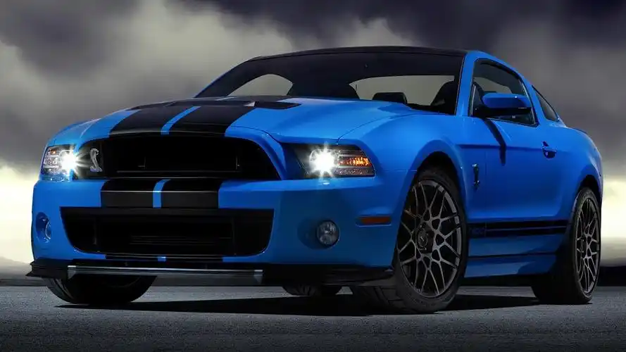 男人之选福特野马蓝色超跑高清壁纸下载