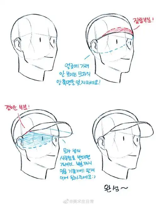 鸭舌帽 帽子 画法