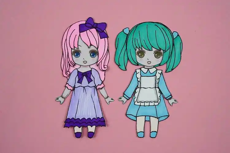 梦幻星河创意手工纸娃娃女孩长风月