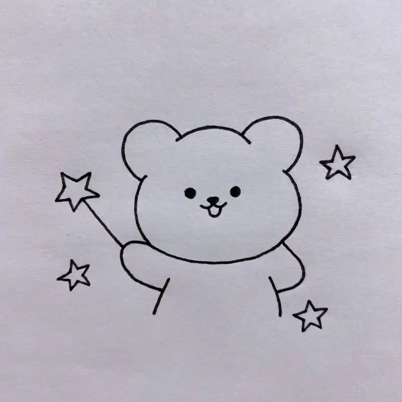 小熊简笔画教程