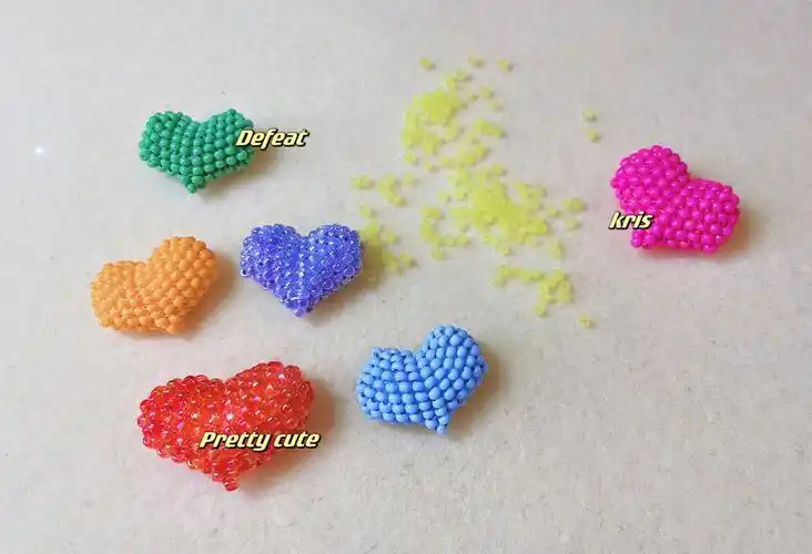 爱心串珠教程立体爱心分解步骤图
