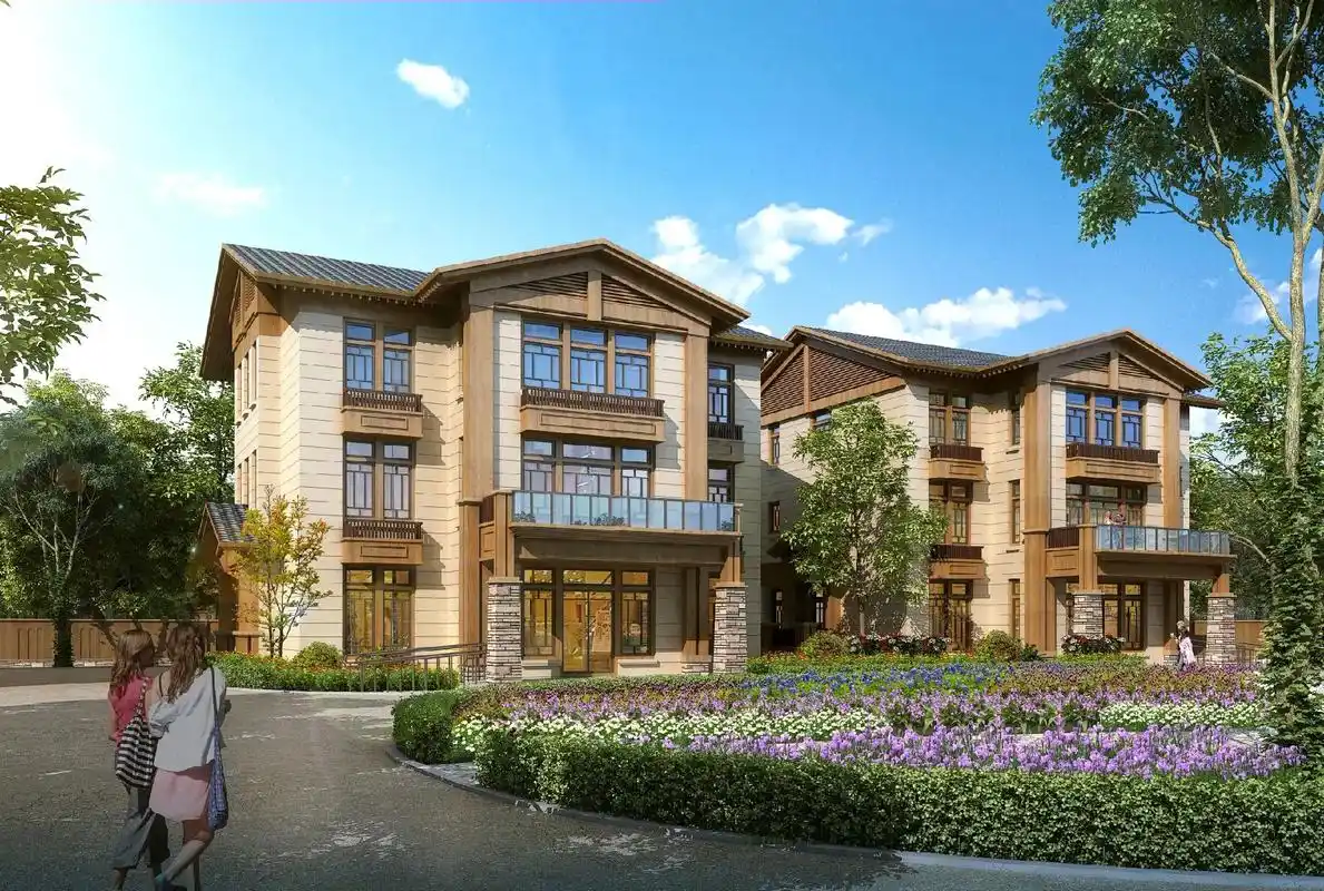 5米坡屋顶三层新中式别墅.#别墅设计 #中式别墅 - 抖音