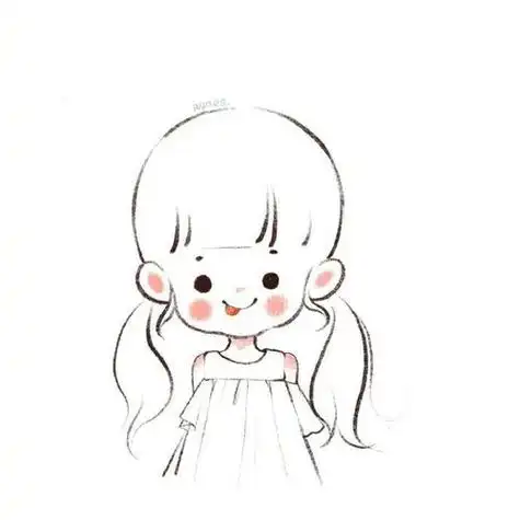 可爱小女孩头像简笔画网红头像简笔画女孩可爱女孩头简笔画头像微笑