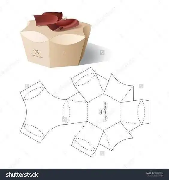 实用礼品盒型包装展开图