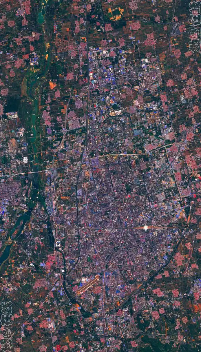 16) 2023年7月16日卫星影像图片,河北省会石家庄市(地图在线)