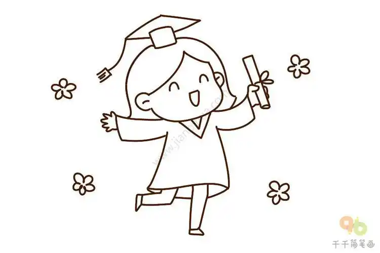 毕业有关的简笔画