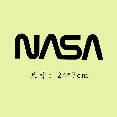 潮牌联名nasa字母宇航员布偶熊图案印花贴柯式过布贴