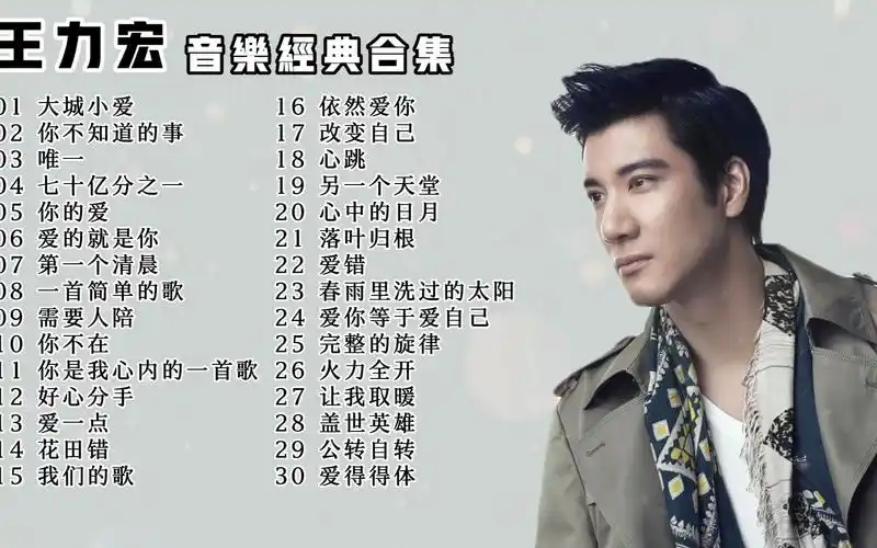 王力宏精选音乐10首,每首都是经典,每一首都是你听过的记忆
