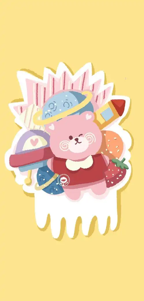 少女心可爱卡通零食手机壁纸