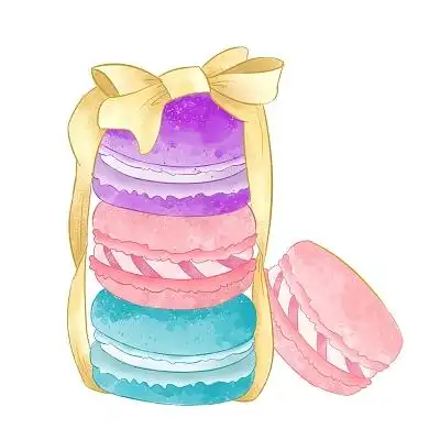 卡通手绘清晰风格甜品马卡龙小元素2