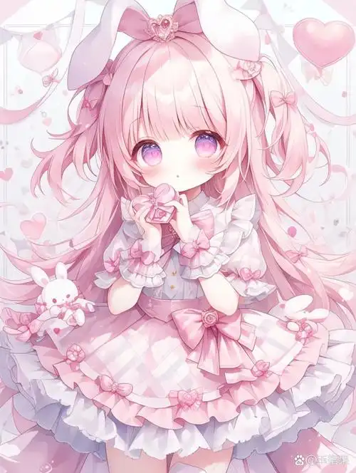 粉色的梦幻 78梦幻女孩与泰迪熊的奇妙邂逅78  98这位动漫风格