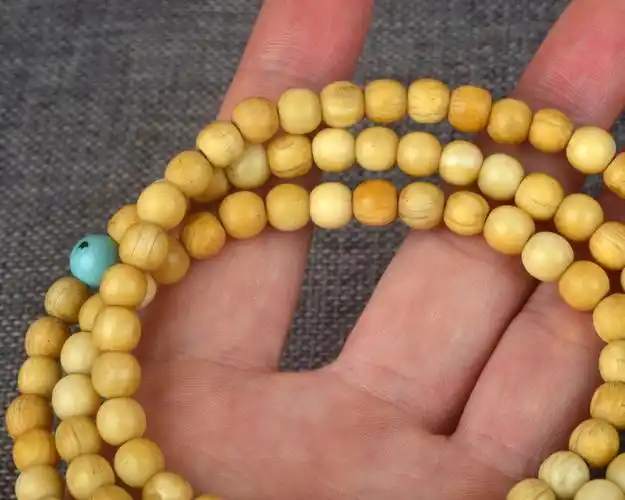 藏传老象牙佛珠gd451结缘