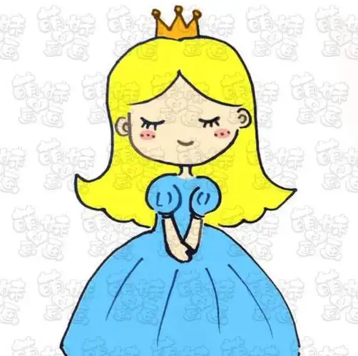 简笔画人物公主彩色简单6