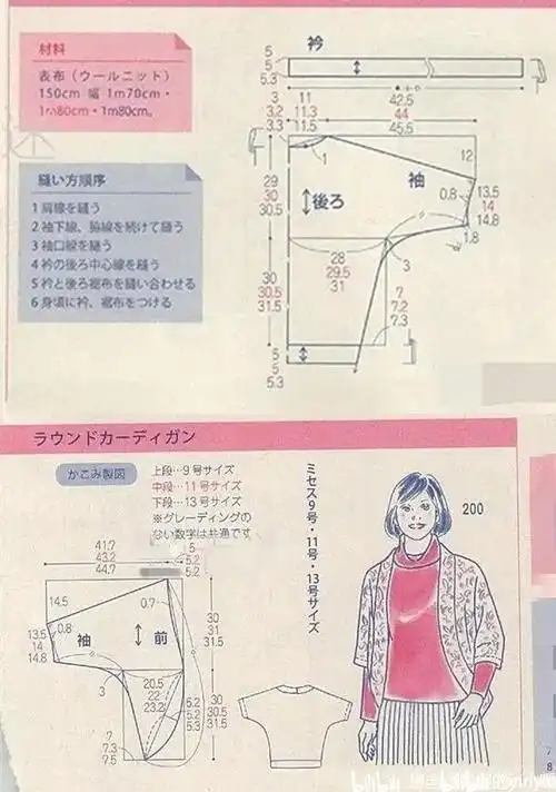 多张家居披风披肩裁剪图(2)