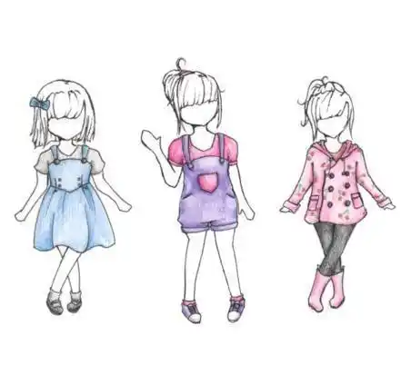 童装手绘效果图-童装设计