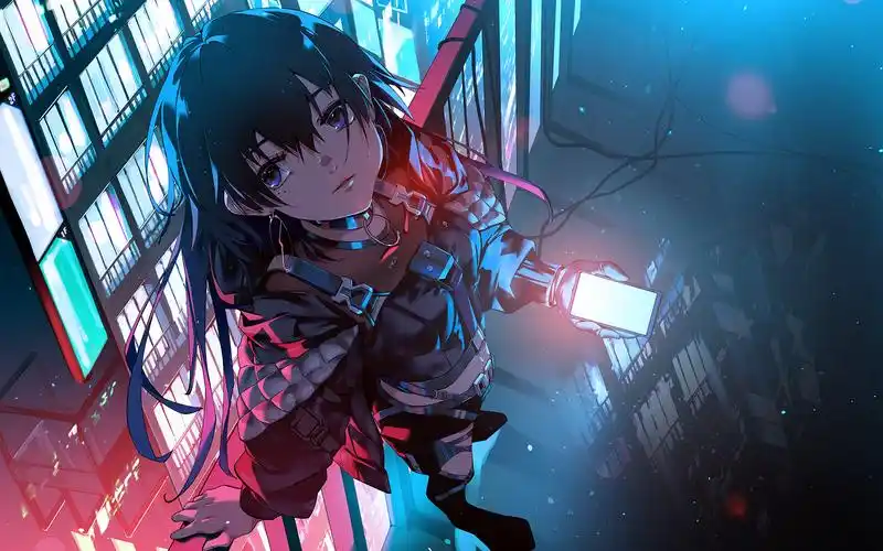 二次元动漫美女性感插画桌面壁纸