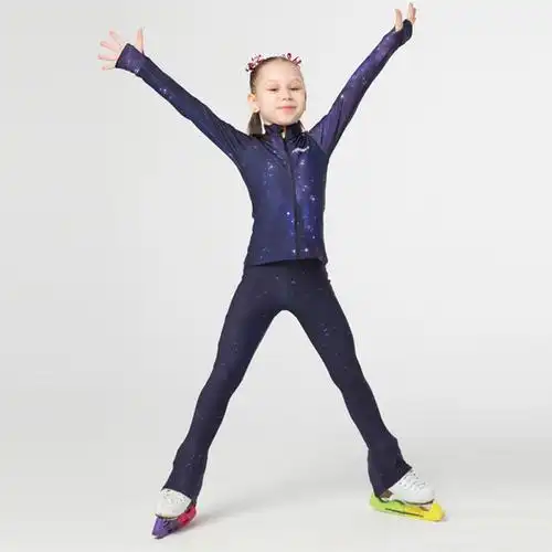 ugoskate俄罗斯花样滑冰训练服儿童滑冰服溜冰女保暖套装universe