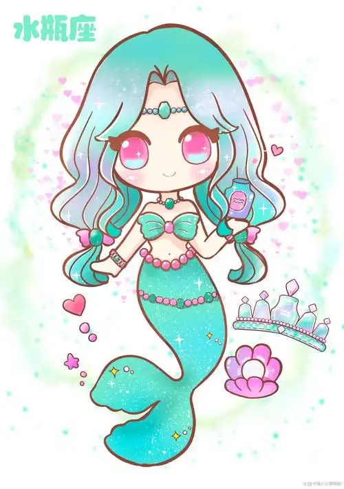 十二星座美人鱼公主 十二星座简笔画 怎么画十二星座美人鱼公主  你
