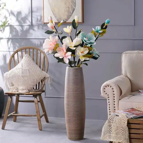 景德镇陶瓷器落地大花瓶摆件客厅插花简约现代复古花瓶