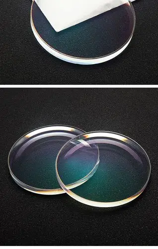 56防蓝光抗辐射镜片 近视非球面树脂眼镜片 绿膜 可定制车房