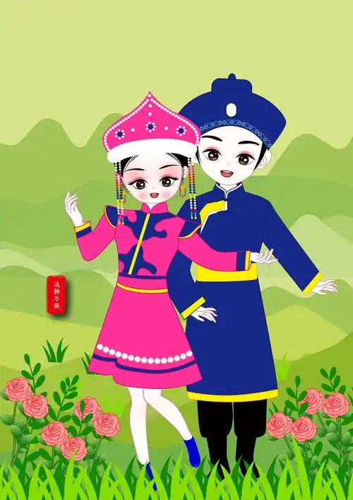 民族插画 56个民族  民族人物  民族团结赣州/插画师/1年前/163浏览龙